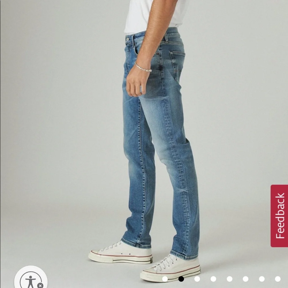 NEW Lucky Brand 100 Skinny Jeans Advanced Stretch Gilman Quartz wash size 30x30